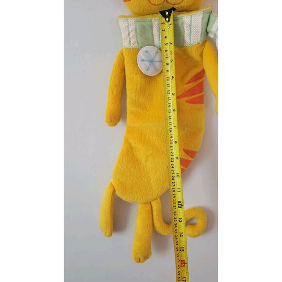 Ganz Cat Stocking Yellow Tabby in Christmas Hat Measures Approx. 26 In x 6.5 In - Picture 9 of 12